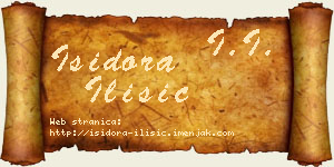 Isidora Ilisić vizit kartica